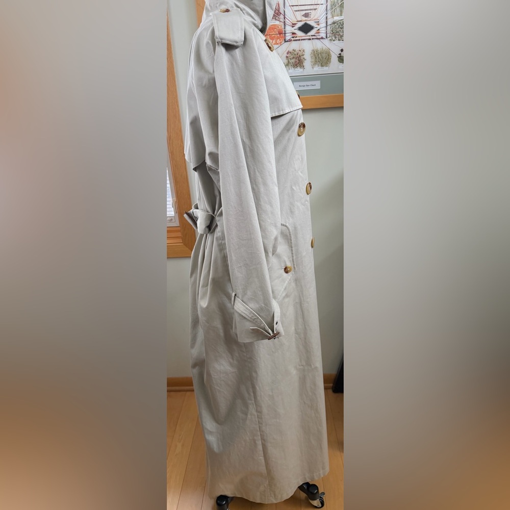 Women’s Lauren FULL LENGTH Ralph Lauren Trench Coat 🧥 size Medium in EUC - Picture 4 of 12